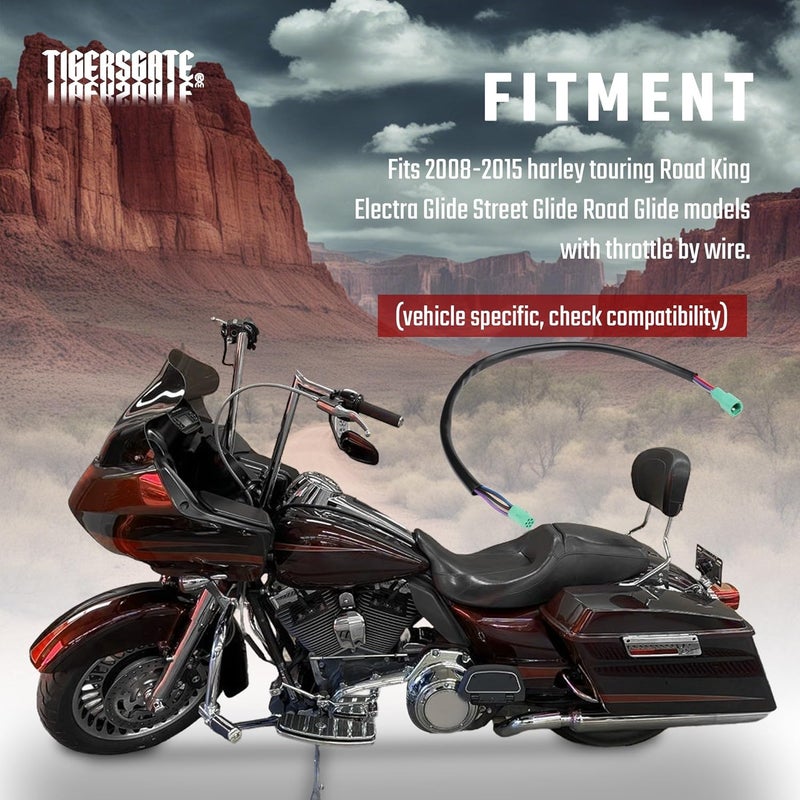 TIGERSGATE 16 Inches Electronic Throttle Fly by Wire Handlebar Harness TBW for 2008-2015 Harley Touring - Image 2